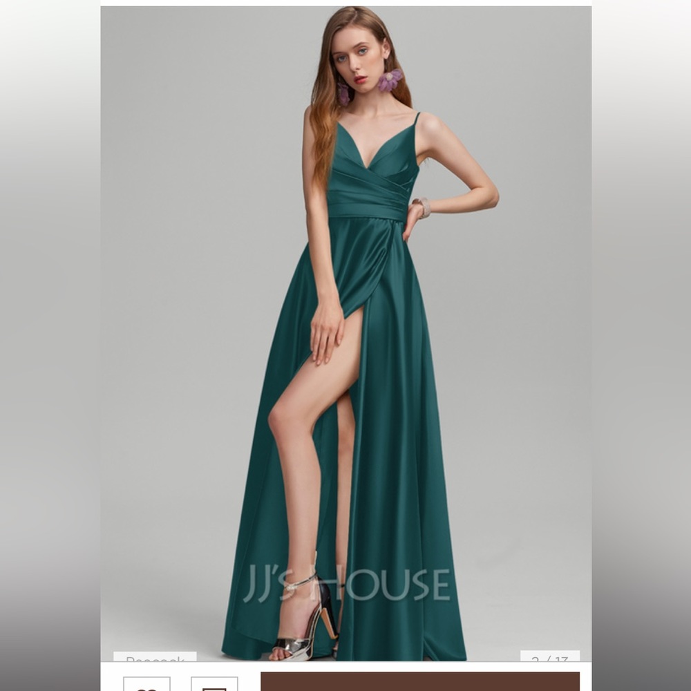 NWT Peacock Satin Dress